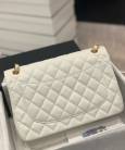 Сумка Large Classic Grained Calfskin Bag White